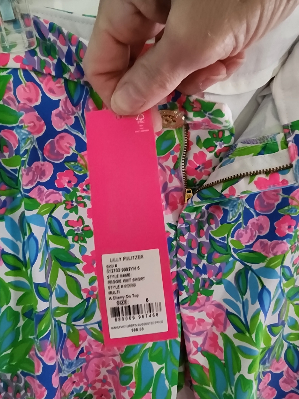Lilly Pulitzer Multi Floral Print Bermuda Shorts in Blue, Pink & Green